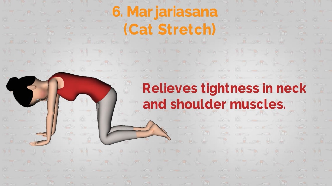 yoga for shouldres | Marjariasana