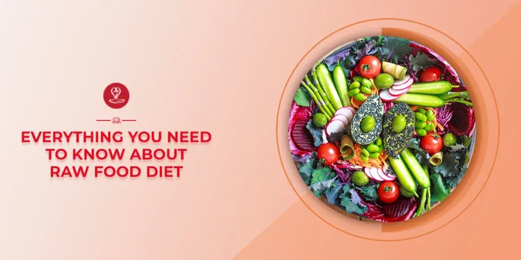 A colorful array of fresh raw fruits and vegetables, key components of a raw food diet.