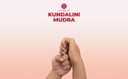 Person practicing Kundalini Mudra during meditation to support energy flow, mindfulness, spiritual growth, focus, and emotional balance.