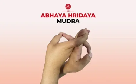 Abhaya Hridaya Mudra hand gesture demonstrating the Fearless Heart Mudra for meditation, emotional balance, and inner peace.