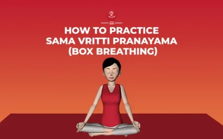 Box Breathing (Sama Vritti Pranayama) step-by-step breathing technique with health benefits