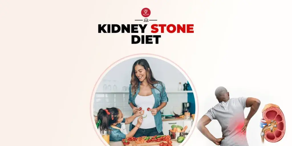 A variety of kidney-friendly foods, including fruits, vegetables, and whole grains, to prevent kidney stones.