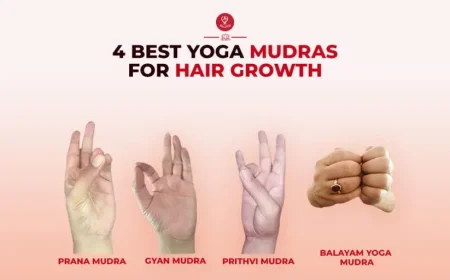 Person practicing yoga mudras for hair growth to naturally support healthy hair and reduce hair fall.