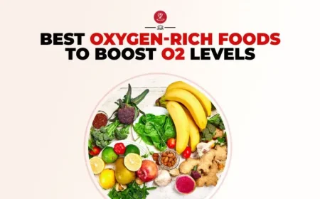 A variety of oxygen-rich foods, including leafy greens, citrus, and nuts, can improve oxygen circulation in your body.