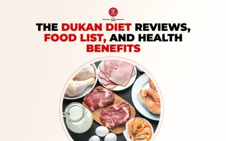 Dukan Diet approved foods including lean protein and low-carb vegetables