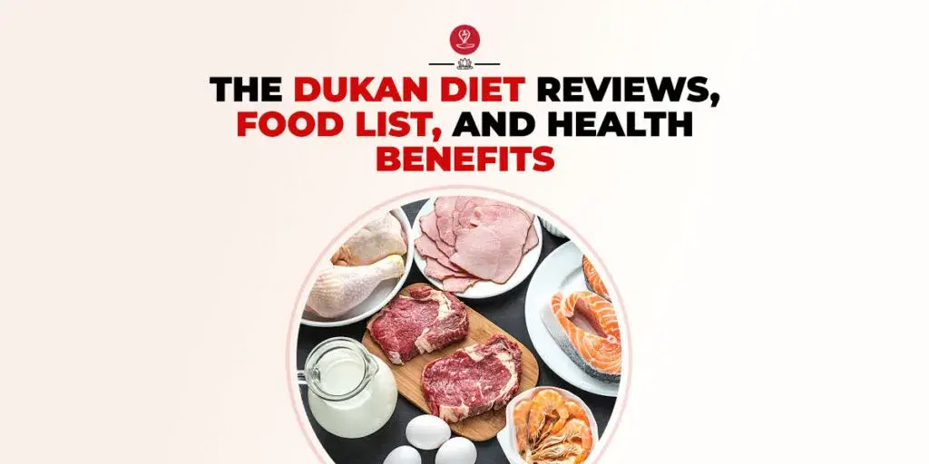 Dukan Diet approved foods including lean protein and low-carb vegetables