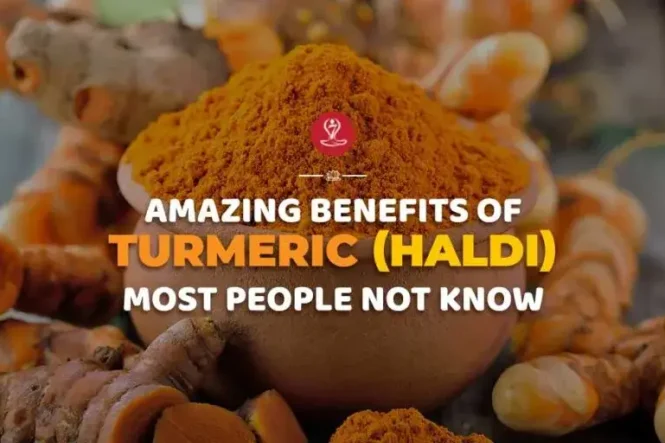 Benefits of Turmeric (Haldi) infographic showing immunity support, digestion benefits, joint health, antioxidant properties, skin wellness, and Ayurvedic uses of turmeric.