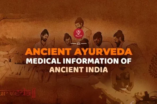 Ancient Ayurveda healing system with herbs, yoga, and holistic wellness practices