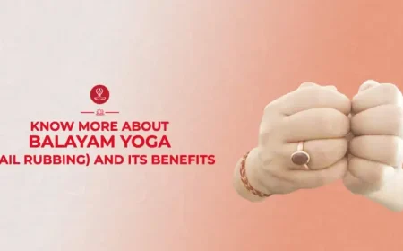 Person practicing Balayam Yoga by rubbing fingernails together to support healthy hair growth naturally.