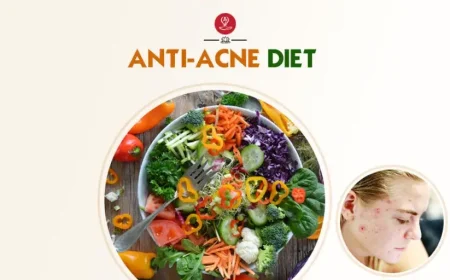 Anti-acne diet with antioxidant-rich foods