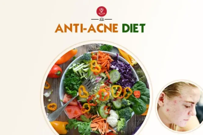 Anti-acne diet with antioxidant-rich foods