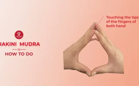 Person practicing Hakini Mudra with correct fingertip position to improve focus, memory, and mental clarity during meditation.