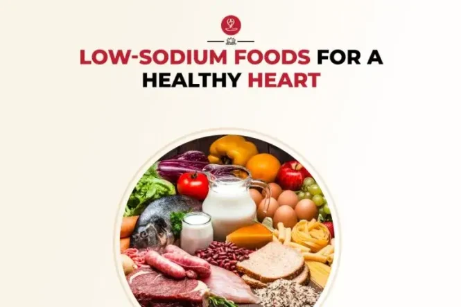 Fresh vegetables and fruits on a wooden table, low sodium diet ingredients