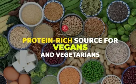 Vegetarian protein sources including lentils, tofu, paneer, and nuts