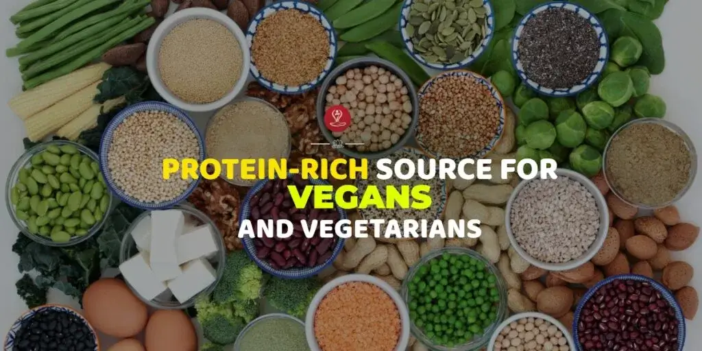 Vegetarian protein sources including lentils, tofu, paneer, and nuts