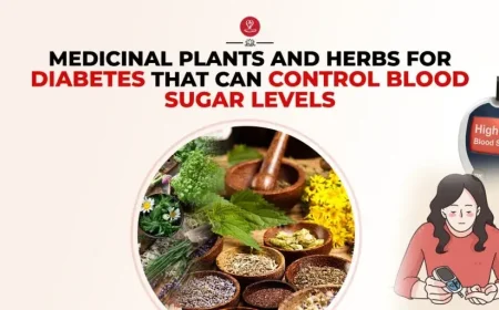 Best herbs for diabetes infographic featuring amla, fenugreek, cinnamon, bitter melon, gymnema, blood sugar support tips, healthy lifestyle recommendations, and natural wellness guidance.