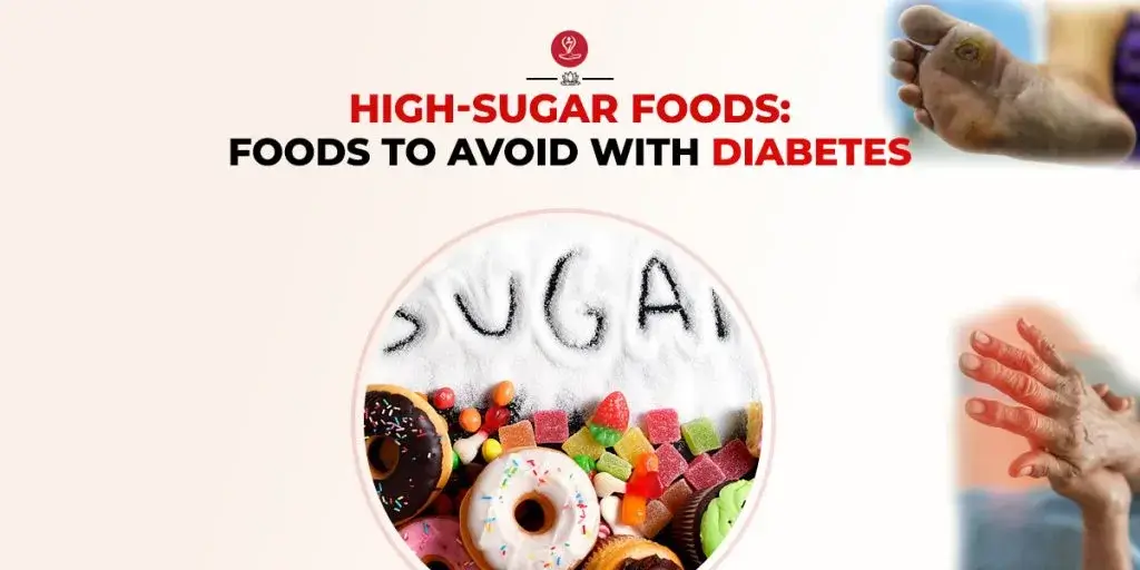 High sugar foods like candies, soda, and pastries on a table