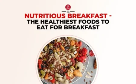 Bowl of oats topped with fresh fruits and nuts for a nutritious breakfast