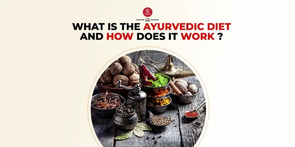 yurvedic diet foods arranged on a wooden table