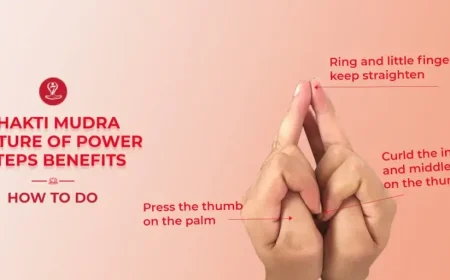 Person practicing Shakti Mudra (Gesture of Power) while meditating in a peaceful yoga posture.