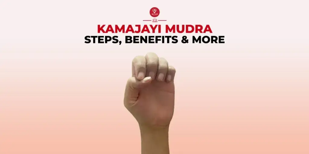 Kamajayi Mudra hand gesture demonstrating the correct finger position for meditation and emotional balance.