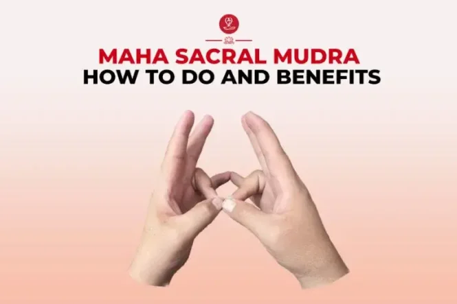 Person practicing Maha Sacral Mudra during meditation for emotional balance and sacral chakra wellness.
