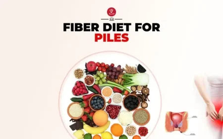 High-fiber foods for piles relief including fruits, vegetables, and whole grains