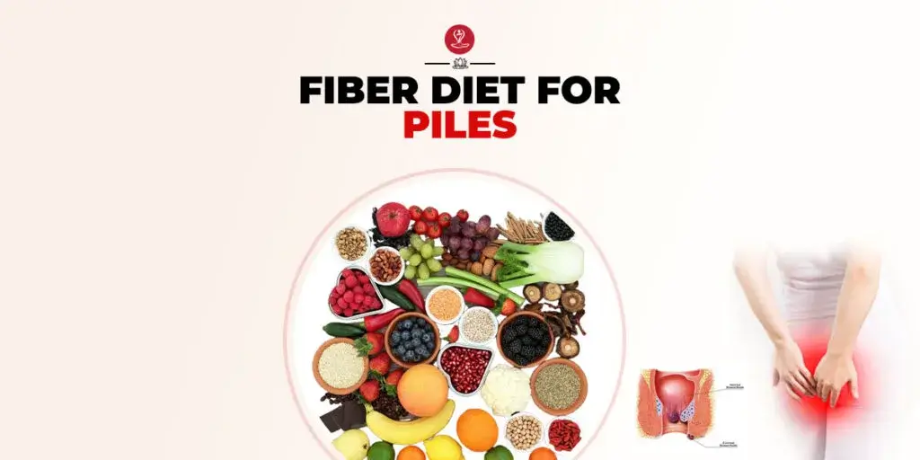 High-fiber foods for piles relief including fruits, vegetables, and whole grains