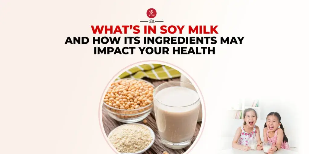 Nutritional benefits of soy milk displayed with soybeans and a glass of soy milk