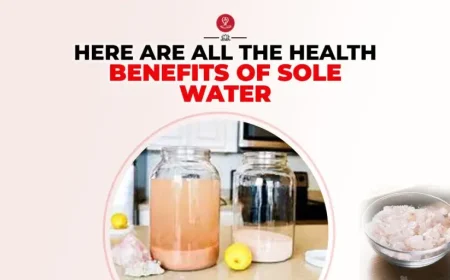 Glass of sole water made with pink Himalayan salt on a wooden table.