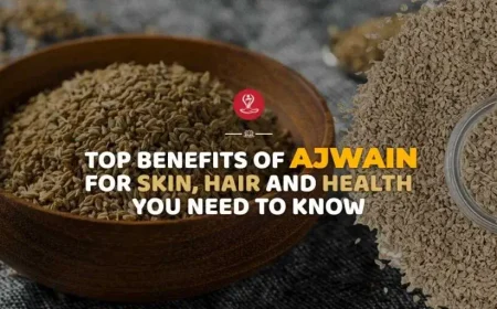 Ajwain seeds in a wooden bowl showing health benefits and Ayurvedic uses.